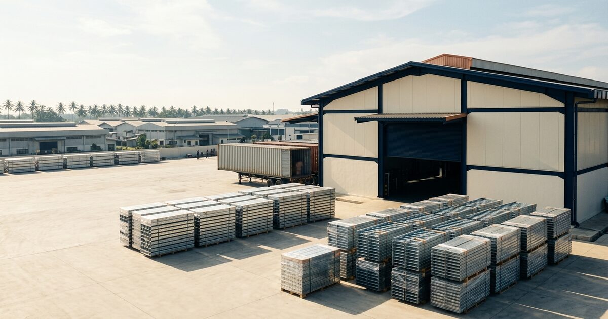 Cable management procurement route · Tangerang to Singapore via Tanjung Priok–PSA · ATIGA-eligible, Sucofindo NEMA VE 1 tested
