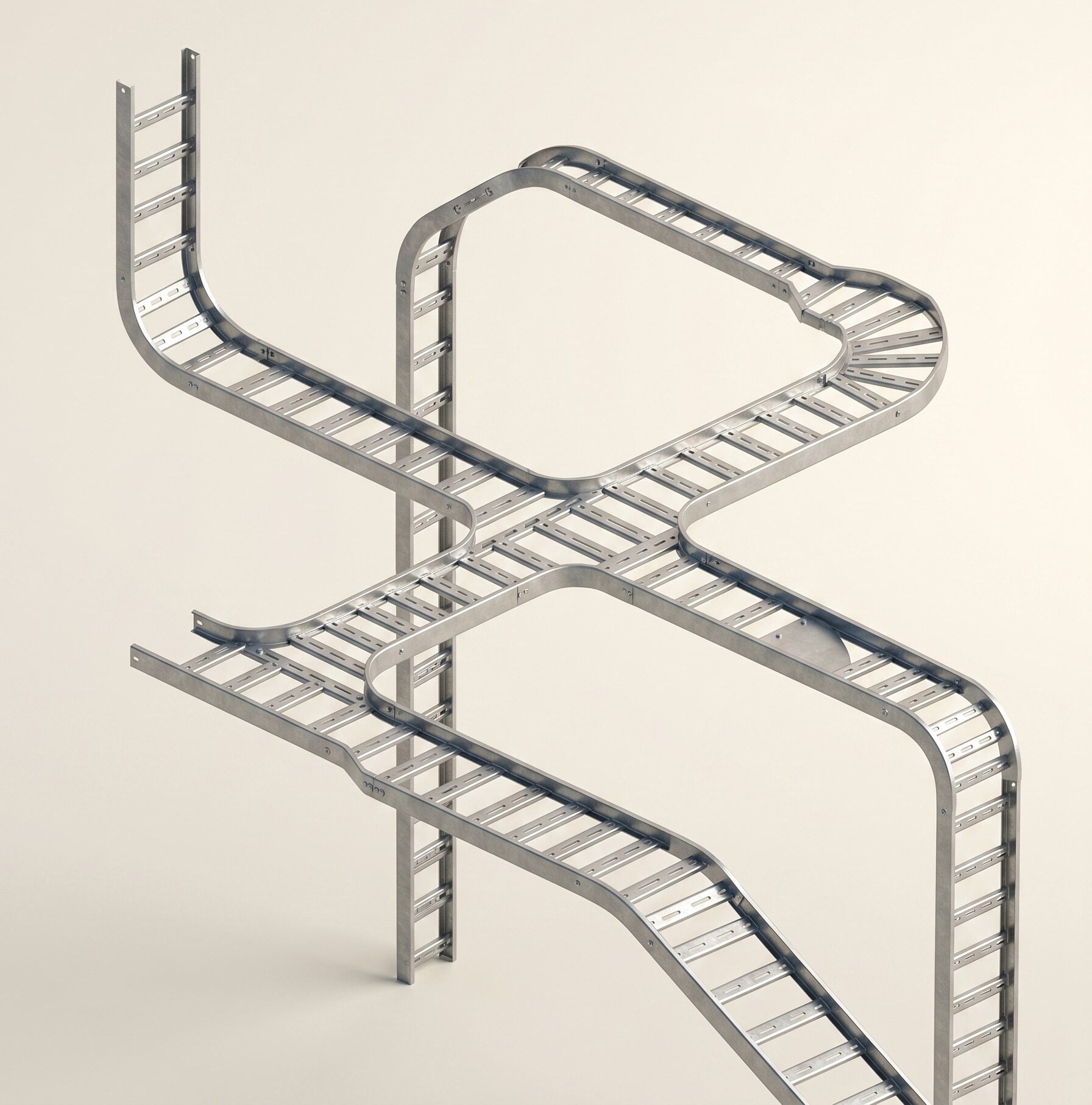 Cable ladder system manufactured at Metosu's Tangerang facility